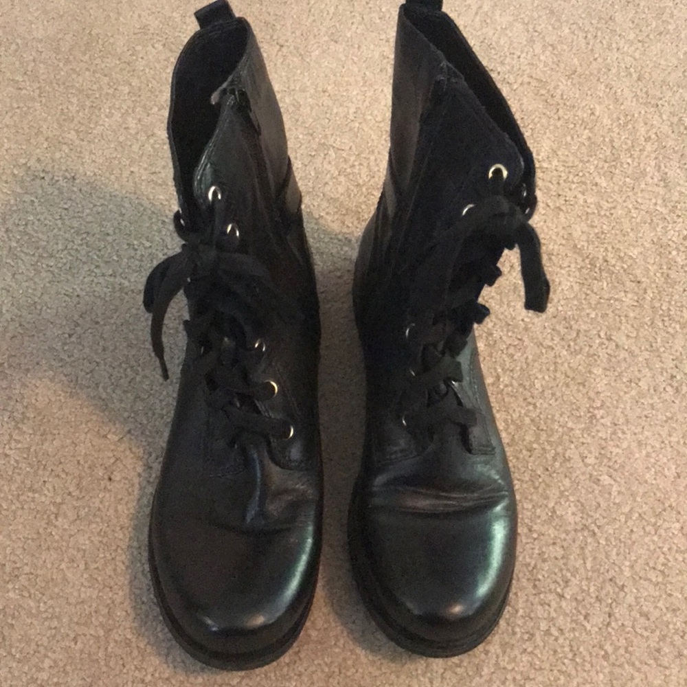 Nine West Black Combat Boots